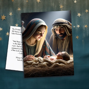 Jezus in de kribbe   Kerst van de godsdienst Briefkaart