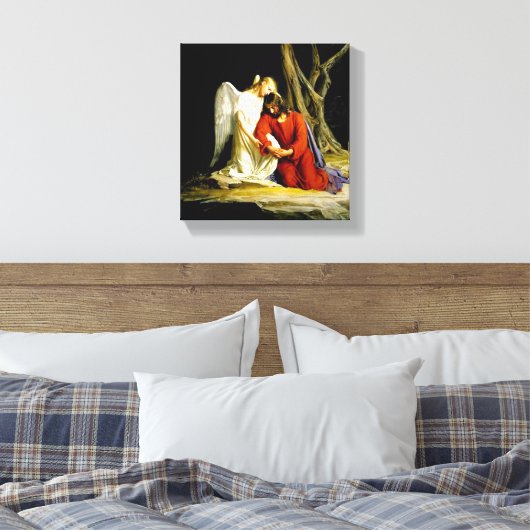 Jezus in de tuin van Gethsemane Canvas Afdruk (Insitu (Slaapkamer))
