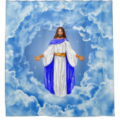 Jezus in de wolken douchegordijn (Voorkant)