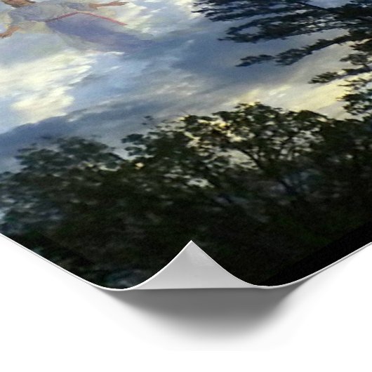 Jezus in de wolken poster (Hoek)