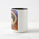 Jezus in een beker tweekleurige koffiemok (Center)