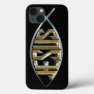 Jezus in een vissymbool iPhone 13 hoesje