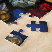 Jezus in gebrandschilderde glasstijl legpuzzel (Zijkant)