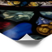 Jezus in gebrandschilderde glasstijl perfect poster (Hoek)