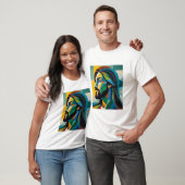 Jezus in groene kubisme 6 t-shirt (Unisex)