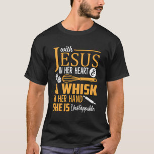 Jezus in haar hart is een gril in haar hand t-shirt