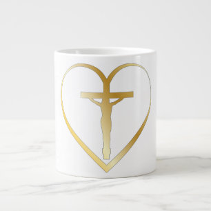 Jezus in het hart grote koffiekop