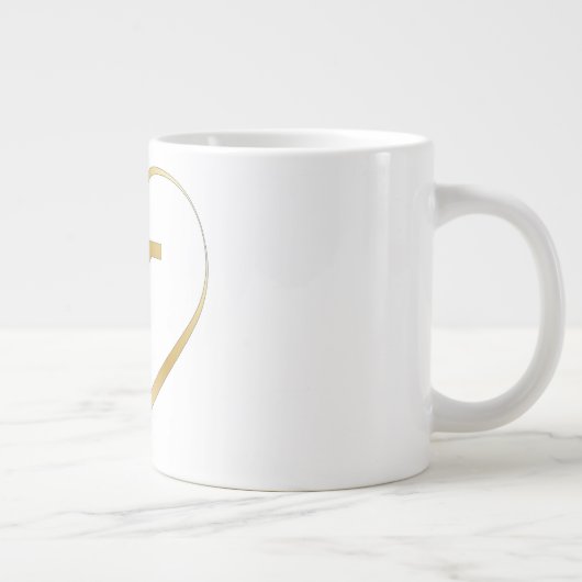 Jezus in het hart grote koffiekop (Rechts)