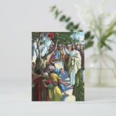 Jezus in het huis van Zaccheus Briefkaart (Staand voorkant)