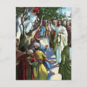 Jezus in het huis van Zaccheus Briefkaart (Voorkant)