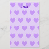 Jezus in het Paars Briefpapier (Voorkant)