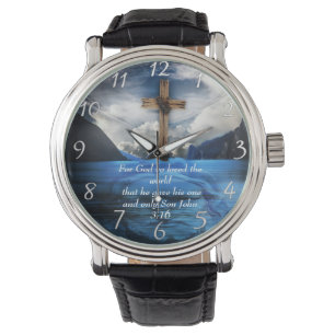 Jezus in het rimpelwater John 3:16 Horloge