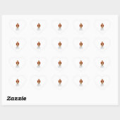 Jezus in het Rood en Wit Hart Sticker (Vel)