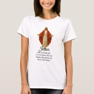 Jezus in het Rood en Wit T-shirt