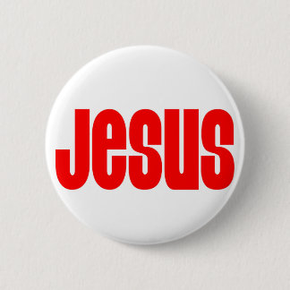Jezus in het rood ronde button 5,7 cm