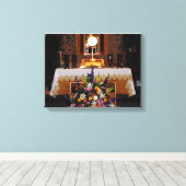 Jezus in het verholte heiligdoek canvas afdruk (Insitu (Houten vloer))