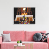 Jezus in het verholte heiligdoek canvas afdruk (Insitu (Woonkamer))