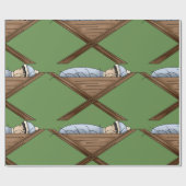 Jezus in het woelige wrappingpapier cadeaupapier (Vlak)