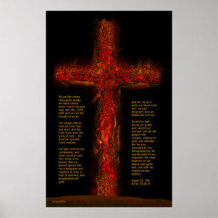 Jezus in Isaiah 53 Poster