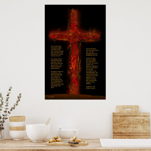 Jezus in Isaiah 53 Poster (Keuken)