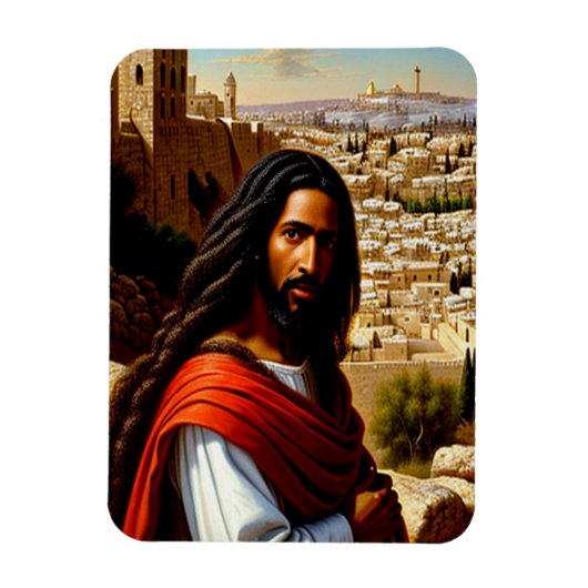 Jezus in Jerusalem Magnet Magneet (Verticaal)