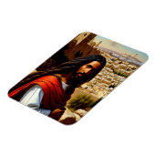 Jezus in Jerusalem Magnet Magneet (Linkerzijde)