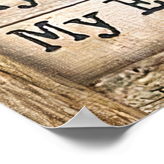 Jezus in mijn God Mijn koning Mijn Healer Poster (Hoek)