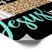 Jezus in mijn hart Christelijke T Poster (Hoek)