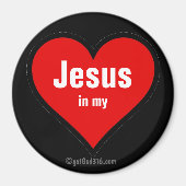Jezus in mijn hart gotGod316.com Magneet (Voorkant)