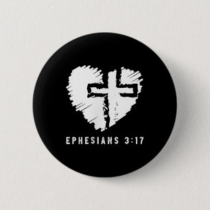 Jezus in mijn hart Subtiele Christelijke Minimale Ronde Button 5,7 Cm