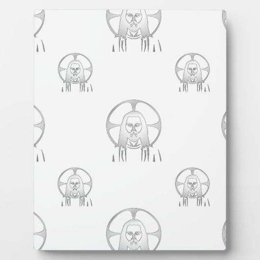 Jezus in Silver Fotoplaat (Voorkant)