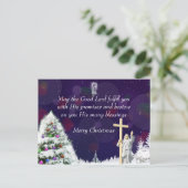 Jezus in sneeuw feestdagenkaart (Staand voorkant)