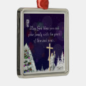 Jezus in sneeuw metalen ornament (Rechts)