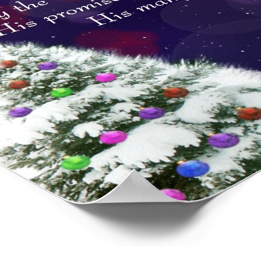 Jezus in sneeuw poster (Hoek)