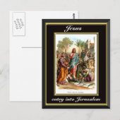 Jezus ingang in Jerusalem Briefkaart (Voorkant / Achterkant)