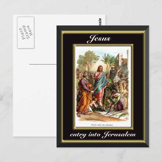 Jezus ingang in Jerusalem Briefkaart (Voorkant / Achterkant)