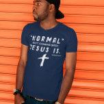 Jezus is achteraan T-shirt<br><div class="desc">Christelijk t-shirt met bijbelse verzen van Revelation 14 (Jezus komt terug) . In gemengde kalligrafie en minimalistische typografie. Dit trendy, moderne geloof ontwerp is het perfecte geschenk en mode statement. #Christelijk #religie #scriptie #geloof #bible #jesus</div>