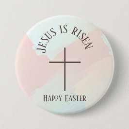 Jezus is blij met paasmoderne Arch Typografie Ronde Button 7,6 Cm