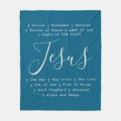 ‘Jezus’ is Christelijk gebaseerd op geloof Fleece Deken (Voorkant)