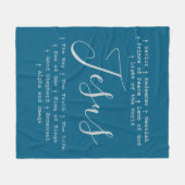 ‘Jezus’ is Christelijk gebaseerd op geloof Fleece Deken (Voorkant (Horizontaal))