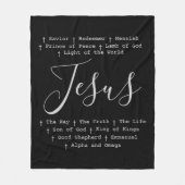 ‘Jezus’ is Christelijk gebaseerd op geloof Fleece Deken (Voorkant)