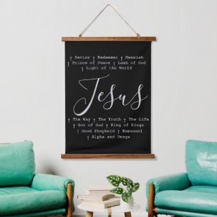 ‘Jezus’ is Christelijk gebaseerd op geloof Hangend Wandkleed