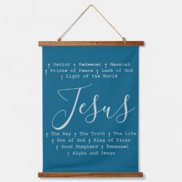 ‘Jezus’ is Christelijk gebaseerd op geloof Hangend Wandkleed