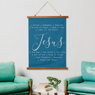 ‘Jezus’ is Christelijk gebaseerd op geloof Hangend Wandkleed