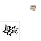 Jezus is Christelijke Christus met epic Lettering Rubberstempel (Gestempeld)