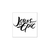 Jezus is Christelijke Christus met epic Lettering Rubberstempel (Afrduk)