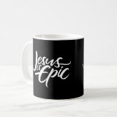 Jezus is Christelijke kalligrafie rood met epic Le Koffiemok (Voorkant links)
