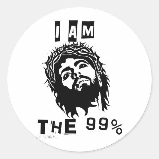 Jezus is de 99% ronde sticker (Voorkant)