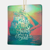 Jezus is de Anchor Keramisch Ornament (Links)