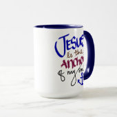 Jezus is de Anchor van Mijn soep Mok (Voorkant rechts)